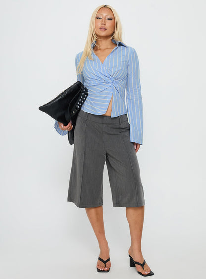 Munro Tailored Longline Shorts Grey