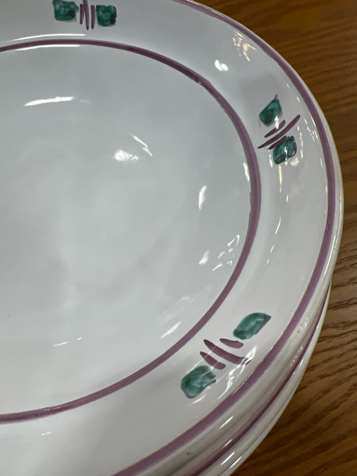 21 PIECE DISH SET ROSANNA PURPLE AND GREEN DESIGN