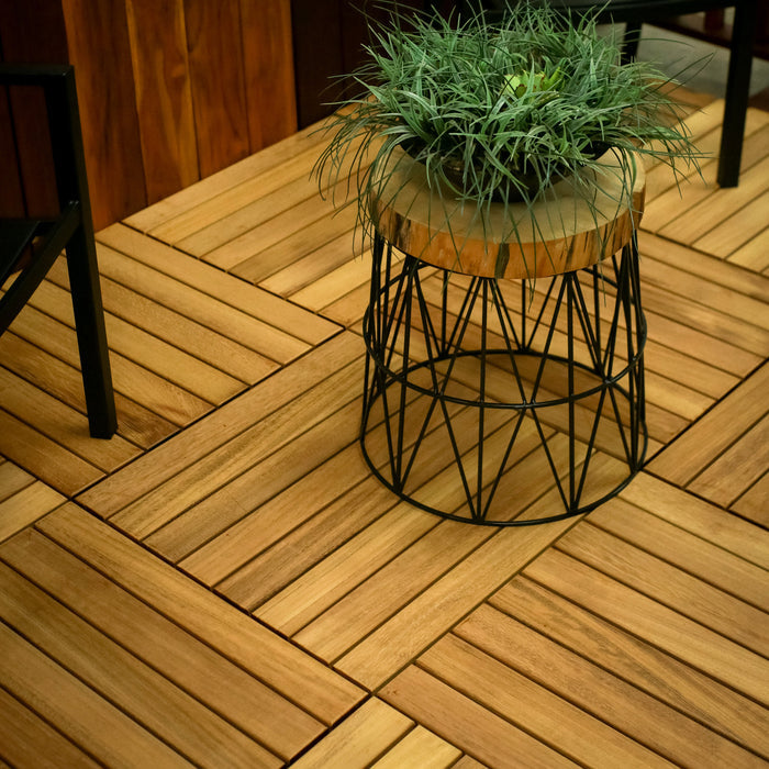 24 x 24 Iroko African Teak Deck Tile - Advantage Lumber