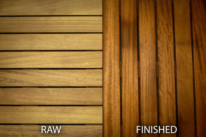 24 x 24 Iroko African Teak Deck Tile - Advantage Lumber