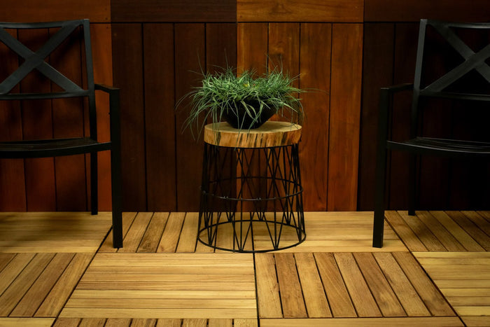 24 x 24 Iroko African Teak Deck Tile - Advantage Lumber