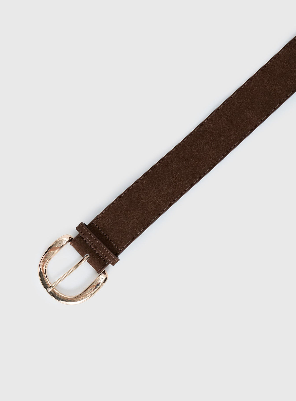 Oscuro Faux Suede Belt Brown