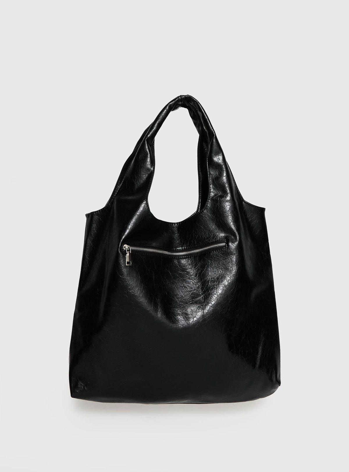 Find Your Love Eyelet Detail Shoulder Bag Black