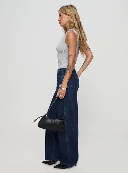 Maryanne Mid Rise Straight Leg Jeans Dark Wash
