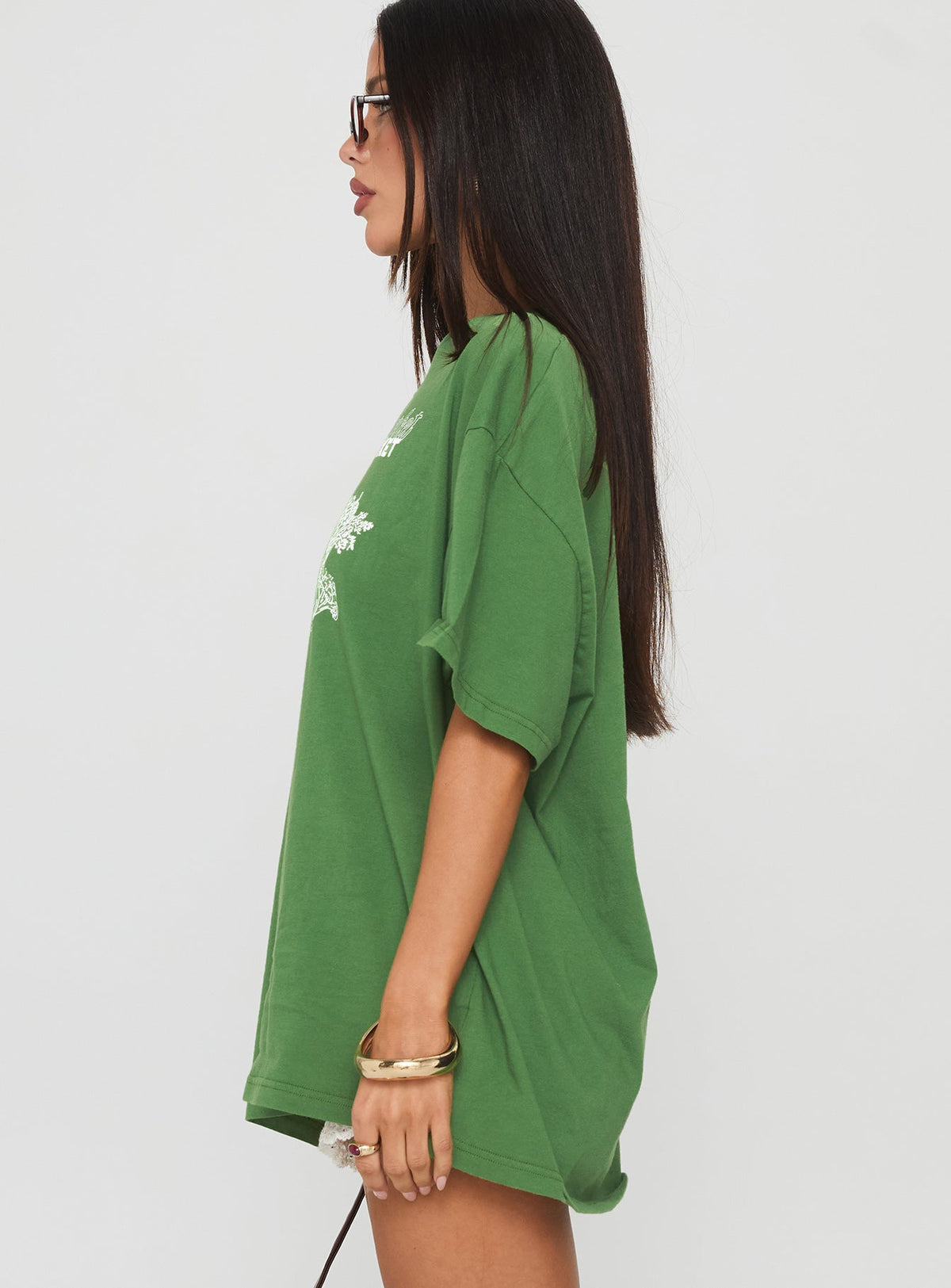 Farmers Market Oversized Graphic Tee Green