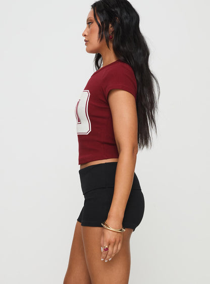 Baseline Low Rise Rib Shorts Black