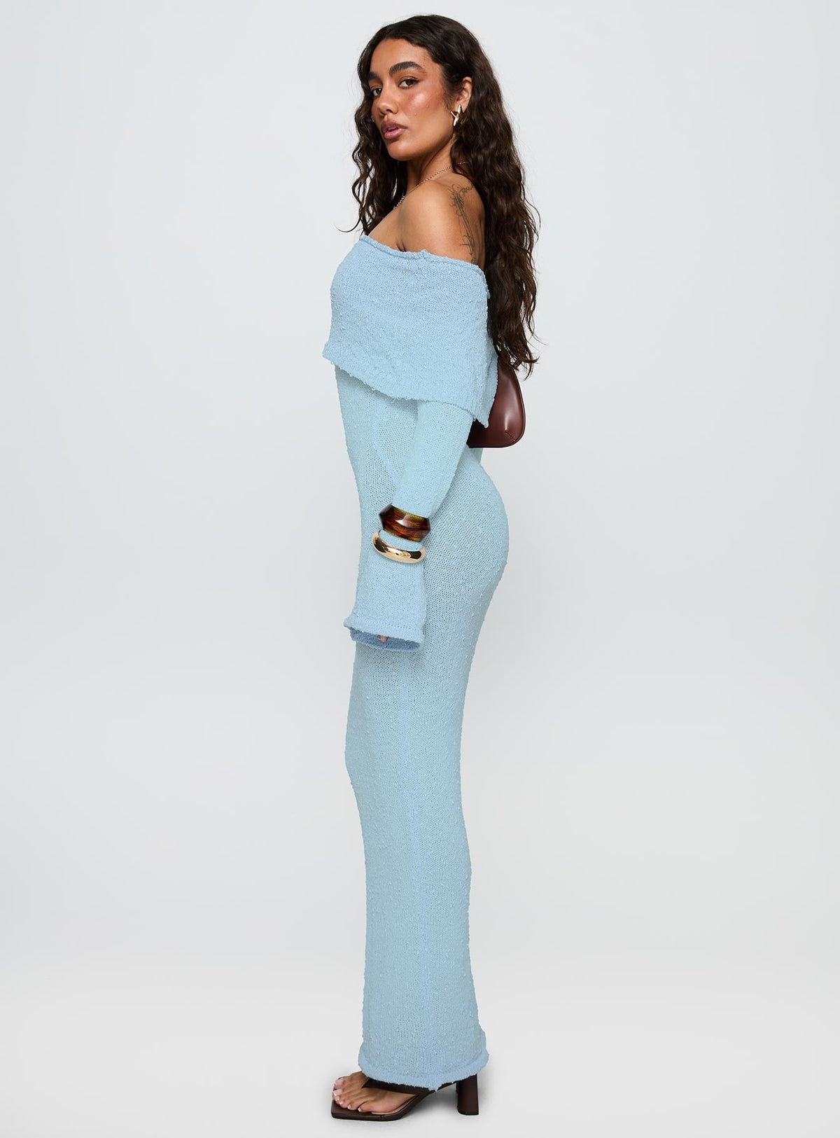 Karynn Long Sleeve Maxi Dress Blue