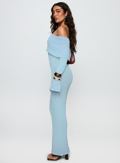 Karynn Long Sleeve Maxi Dress Blue
