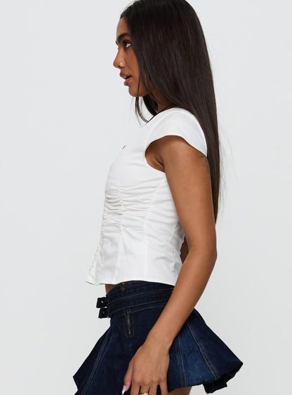 Indulgence Corset Top White