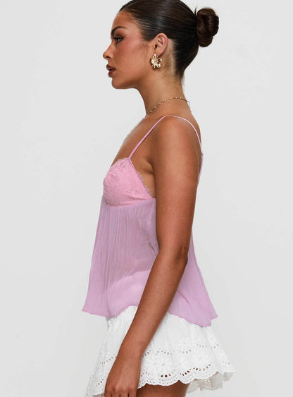 Zami Pleat Top Pink