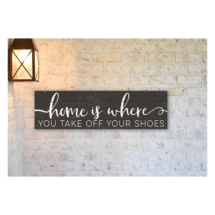 35x10 Indoor Outdoor Charcoal Sign Home is Where