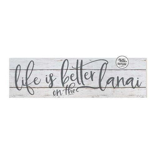 35x10 Indoor Outdoor Whitewash Sign Life is Better Lenai