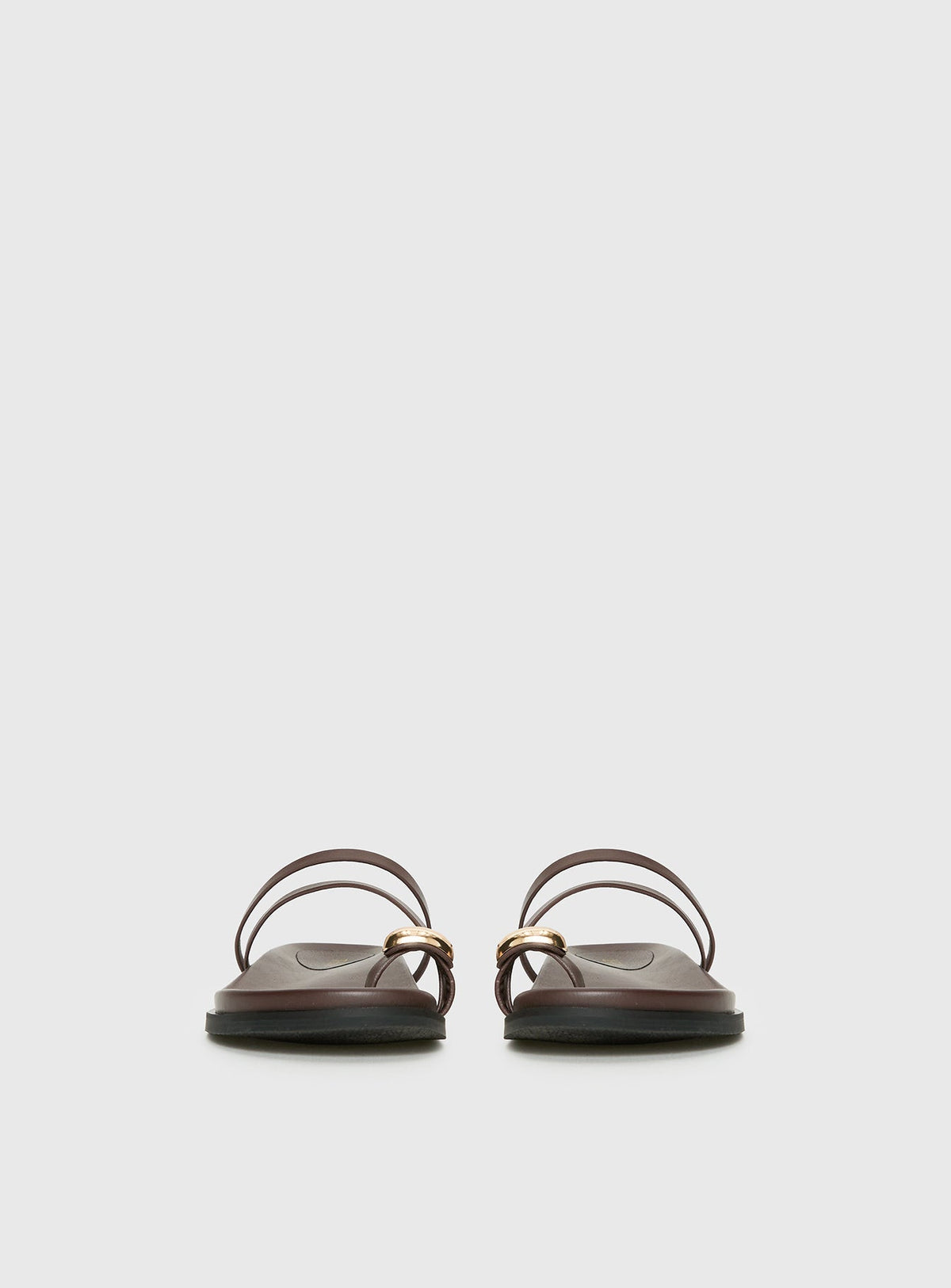 Therapy Alba Hardware Detail Sandals Chocolate