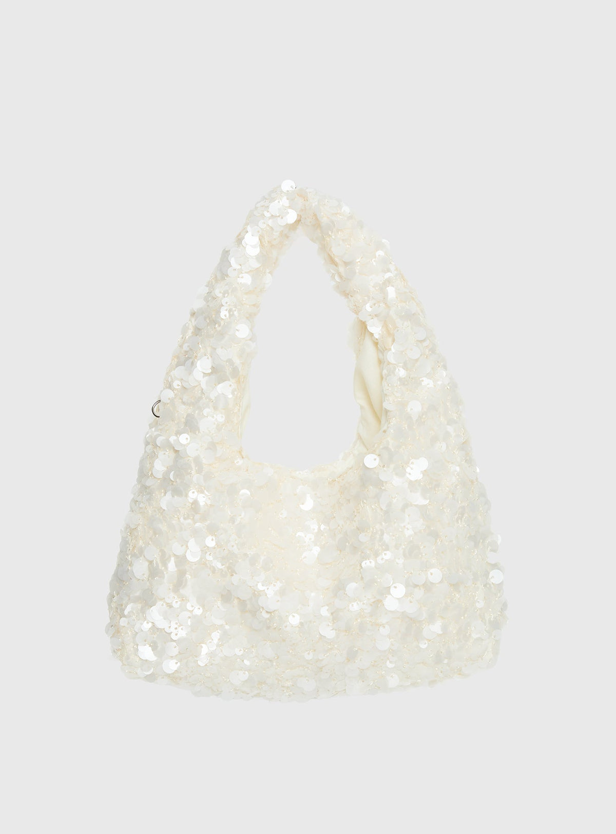 Midnights Sequin Shoulder Bag White