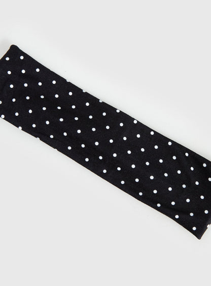 The Juney Headband Black Polka Dot