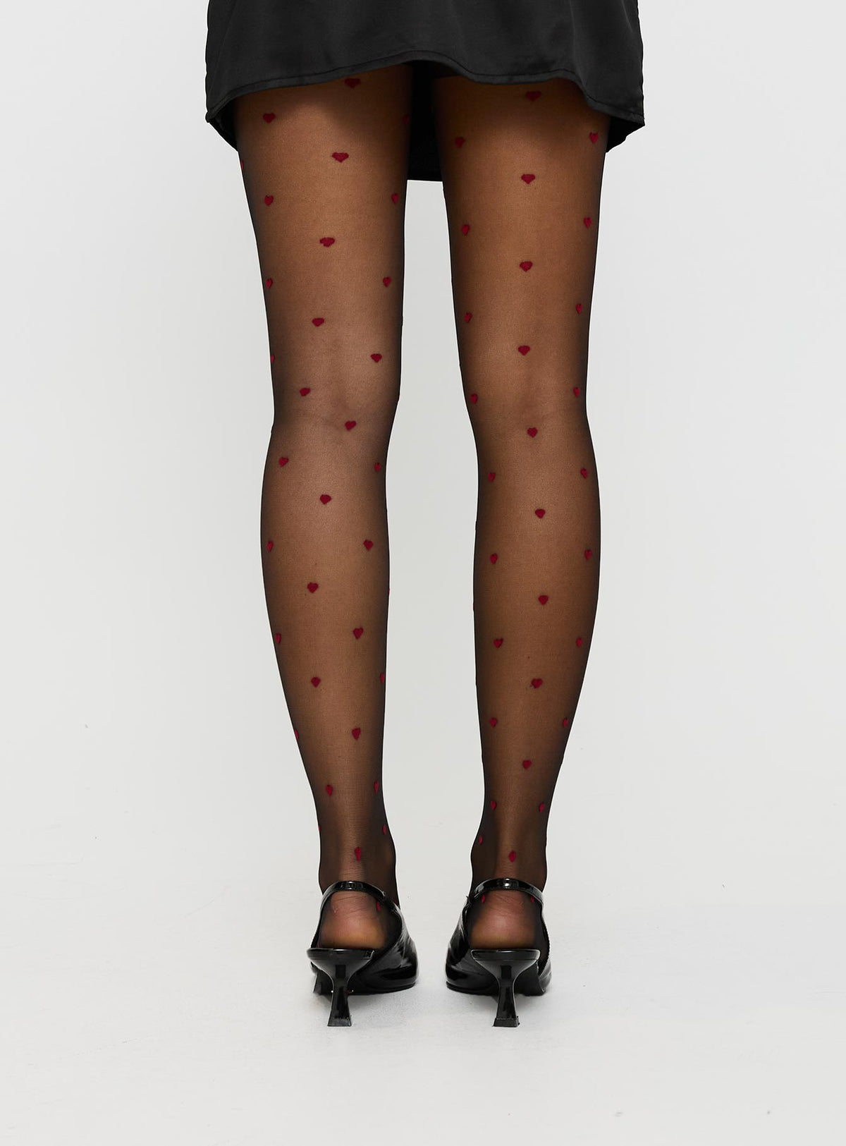 In My Heart Stockings Black / Red