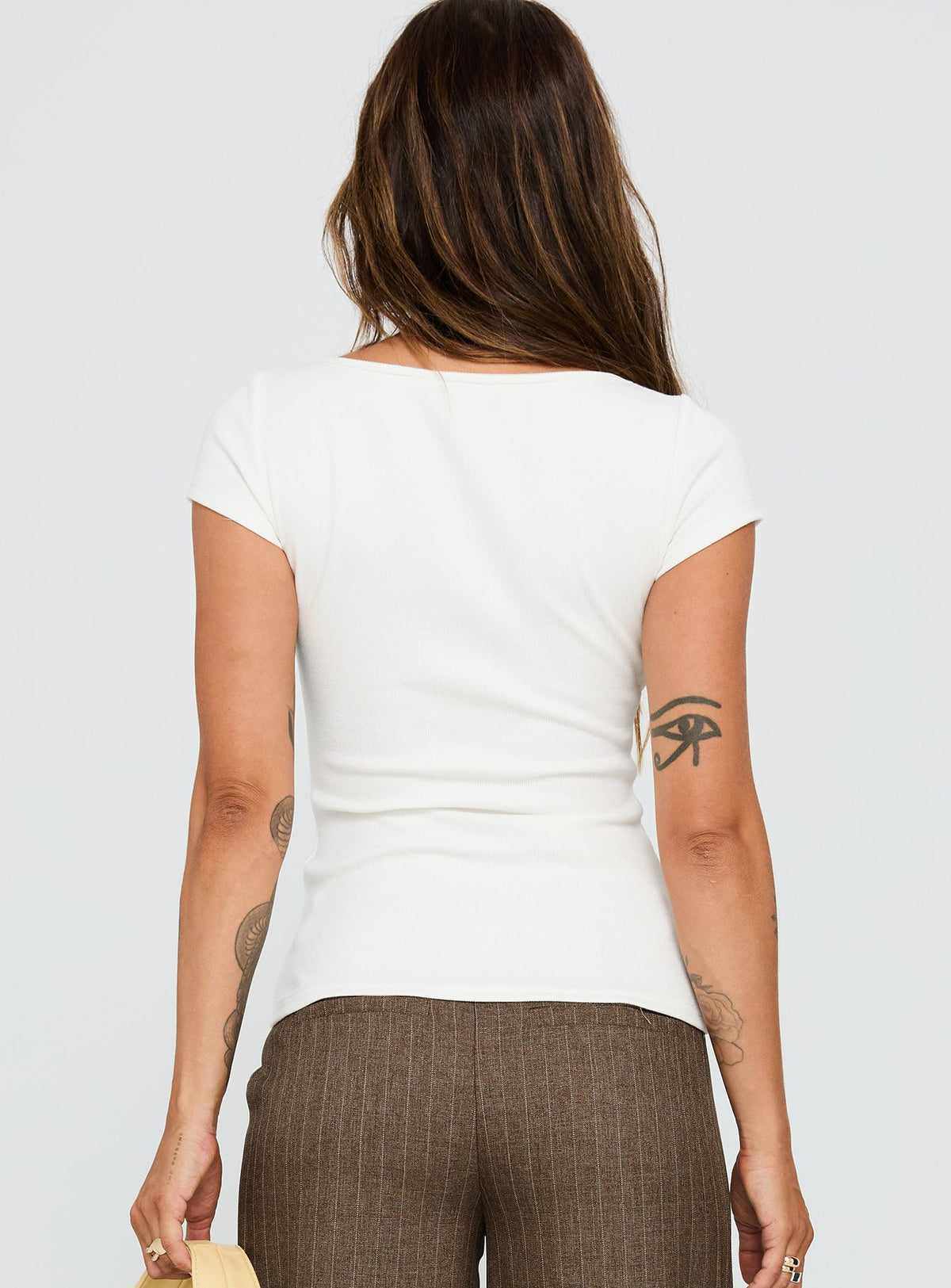 Baseline Scoop Tee White