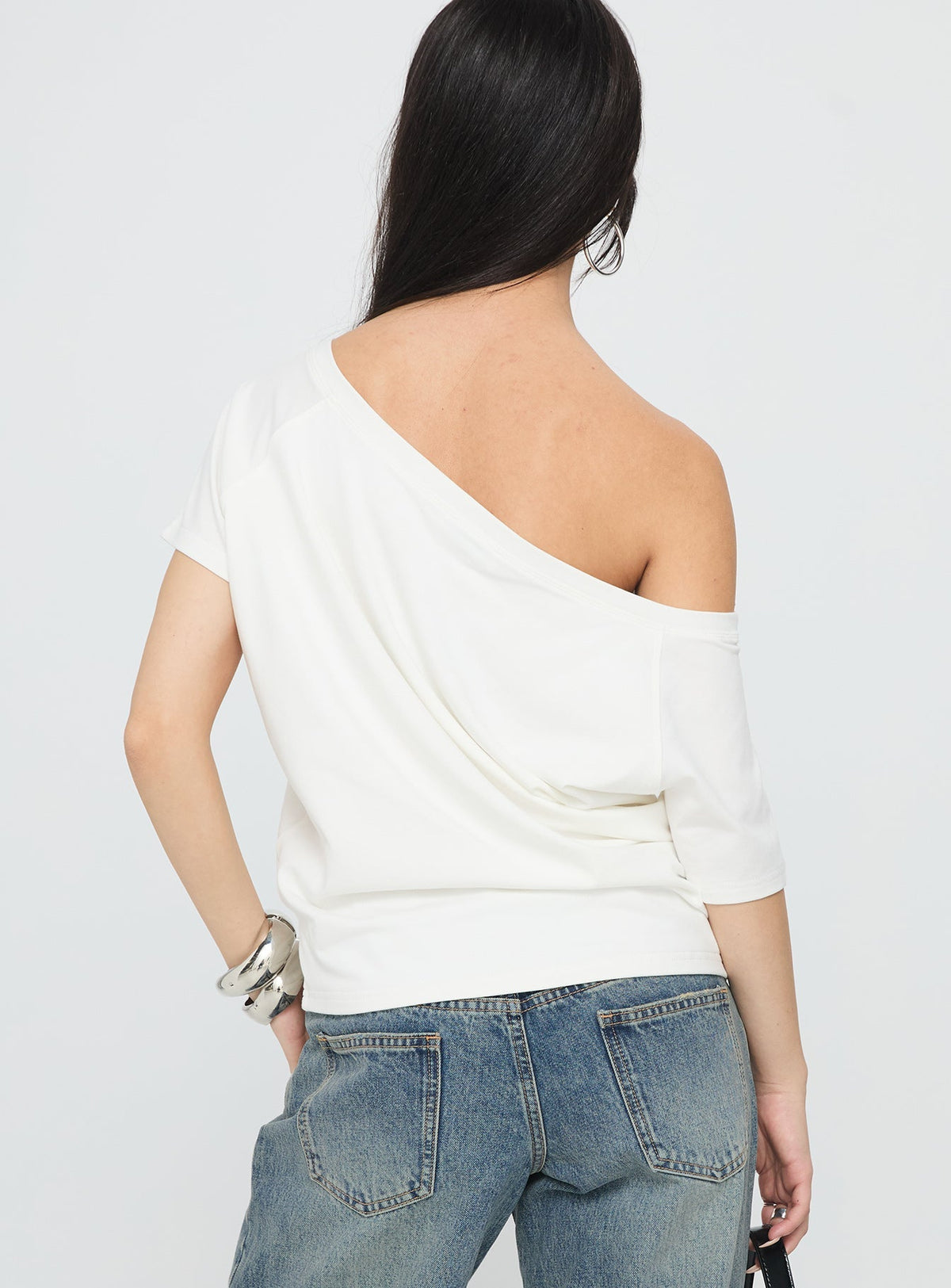 Icon Baby Off Shoulder Top White