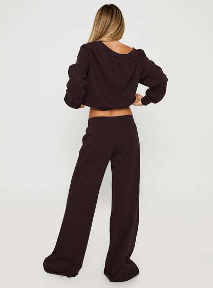 Dodie Wide Leg Pants Washed Brown