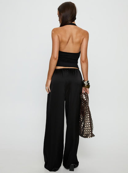 Soulstar Satin Pants Black