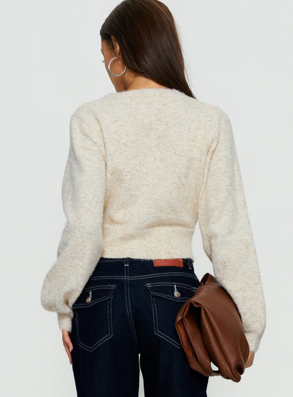 Dawsen Button Down Cardigan Cream