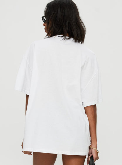 Tarot Card Oversized Graphic Top White / Multi