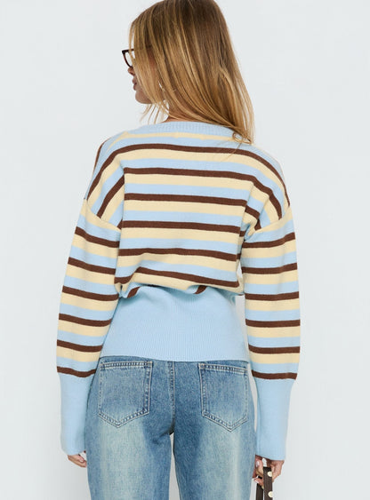 Rhitta Button Down Cardigan Multi Stripe