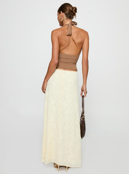 Su Casa Low Waist Maxi Skirt Yellow