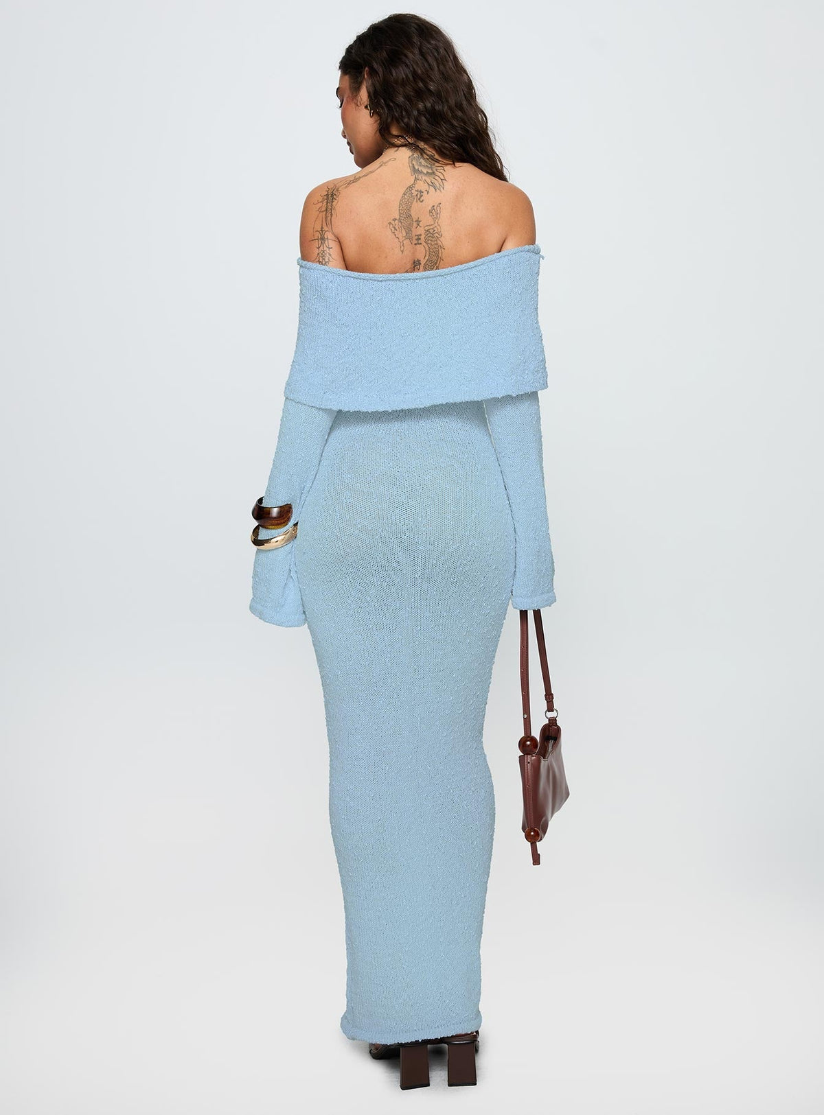 Karynn Long Sleeve Maxi Dress Blue
