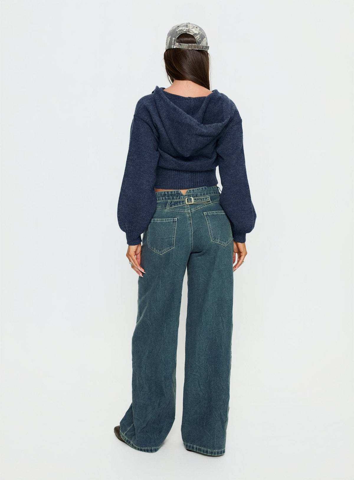 Shanna Relaxed Low Rise Jeans Acid Raw Wash