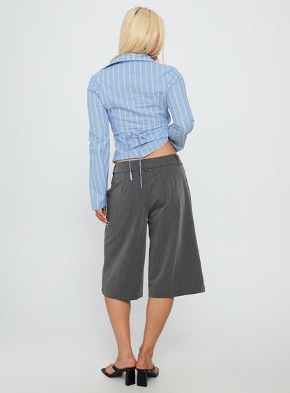 Munro Tailored Longline Shorts Grey