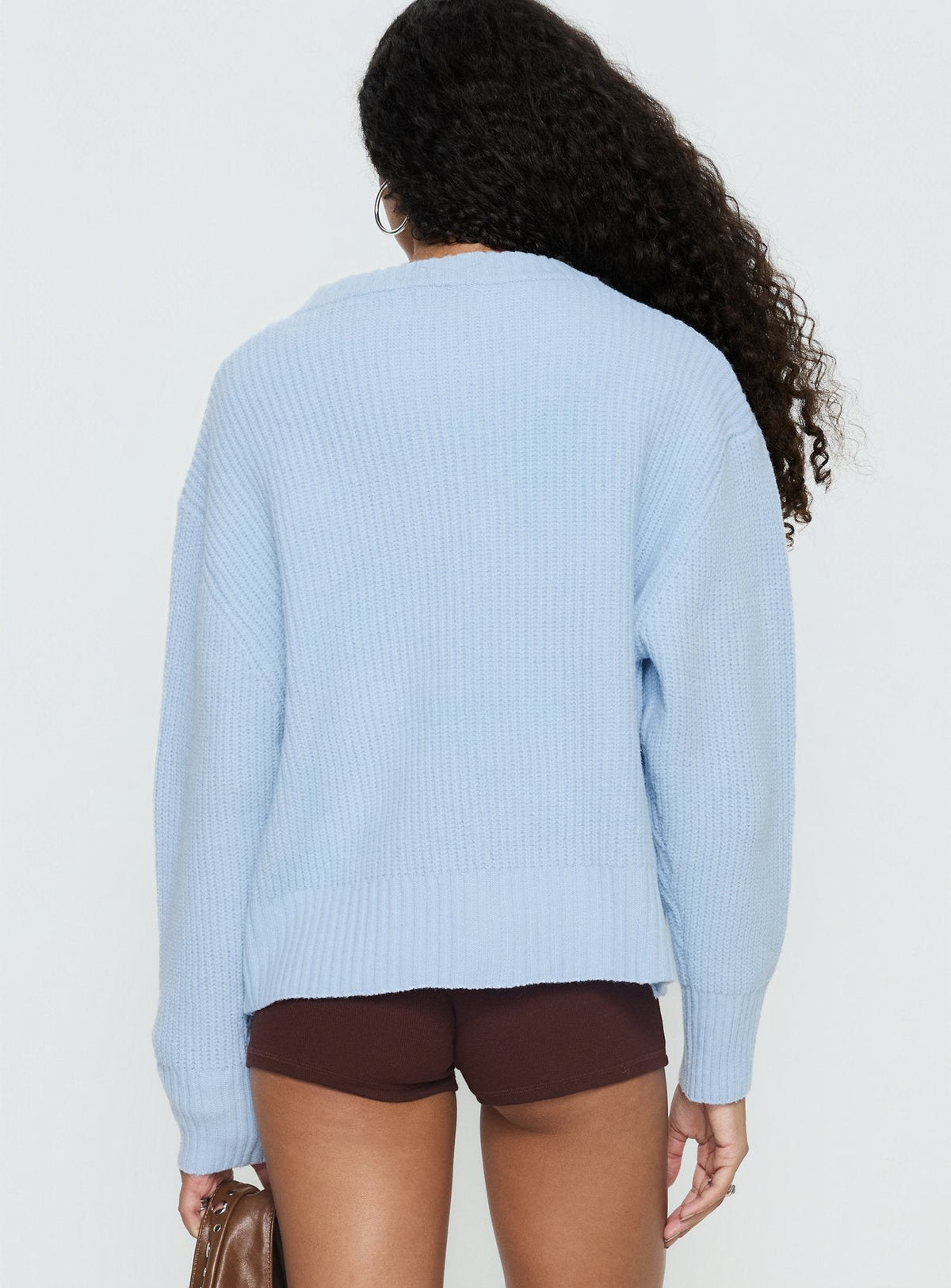 Lexene Zip Through Jumper Baby Blue
