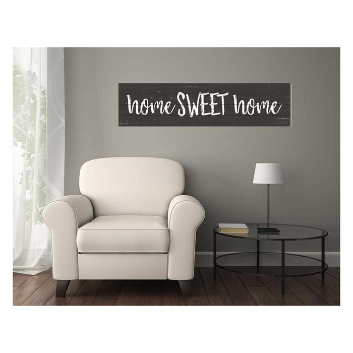 40x10 Weathered Charcoal Sign Home Sweet Home