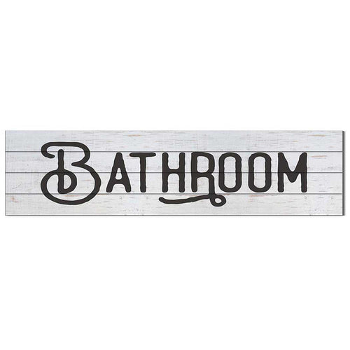 40x10 Whitewash Slat Sign Bathroom