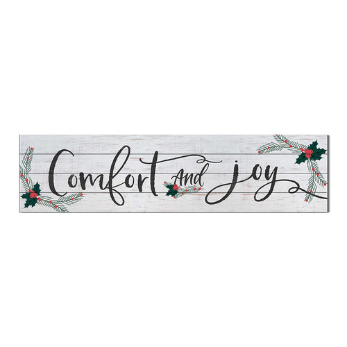 40x10 Whitewash Slat Sign Comfort and Joy