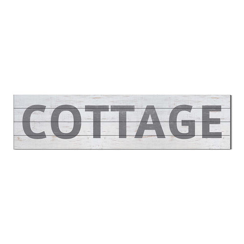 40x10 Whitewash Slat Sign COTTAGE