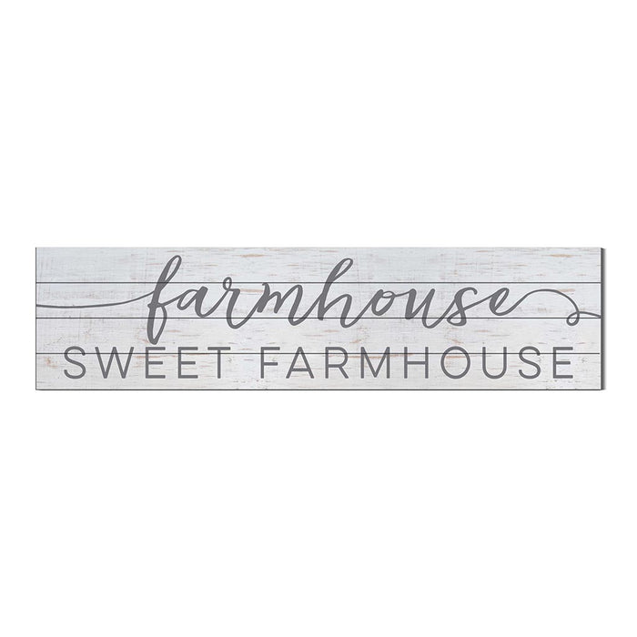 40x10 Whitewash Slat Sign Farmhouse Sweet