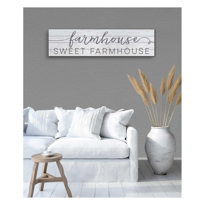 40x10 Whitewash Slat Sign Farmhouse Sweet
