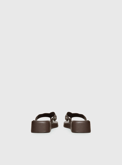Paislee Stud Detail Sandals Brown
