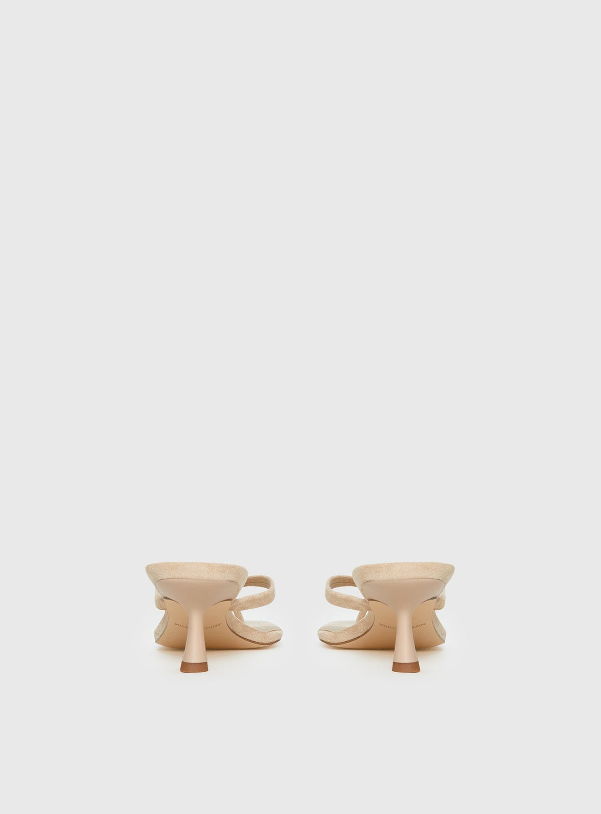 So Exclusive Faux Suede Thong Heels Tan