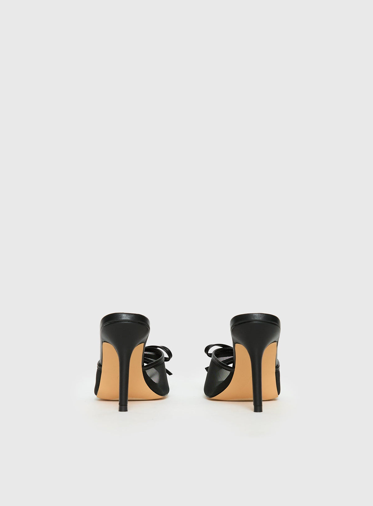 Monroe Heels Black Mesh