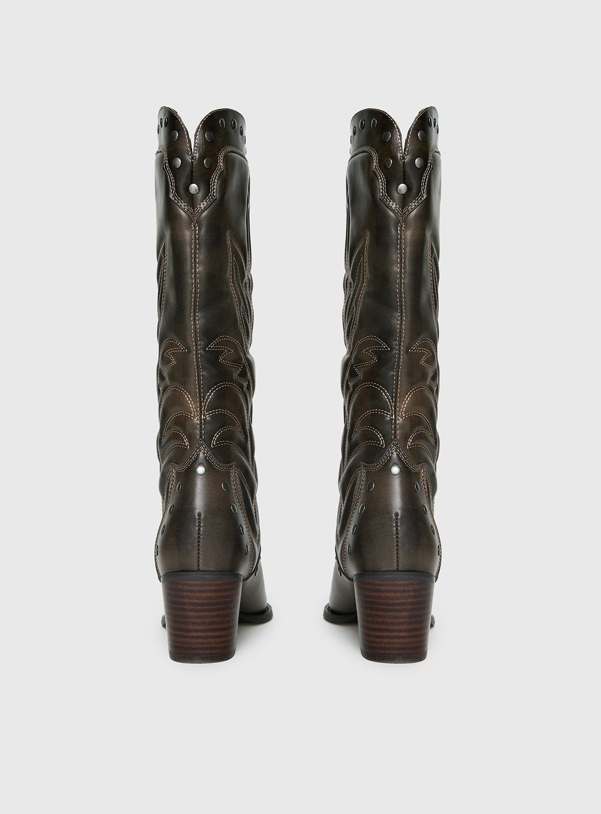 Billini Damica Cowboy Boots Washed Brown