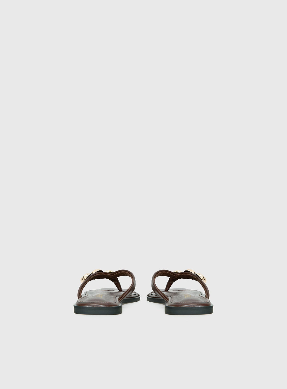 Therapy Guise Hardware Detail Sandals Brown / Gold