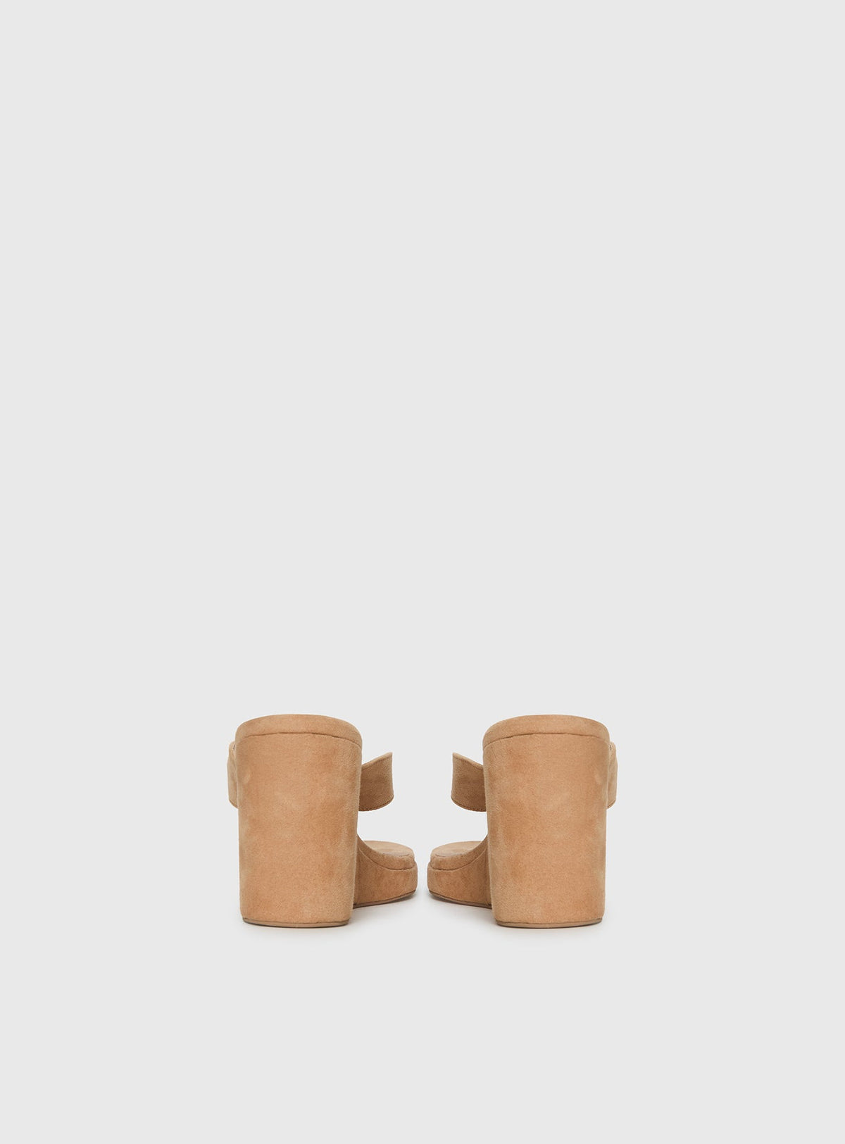 Kamiko Wedged Heels Tan Faux Suede