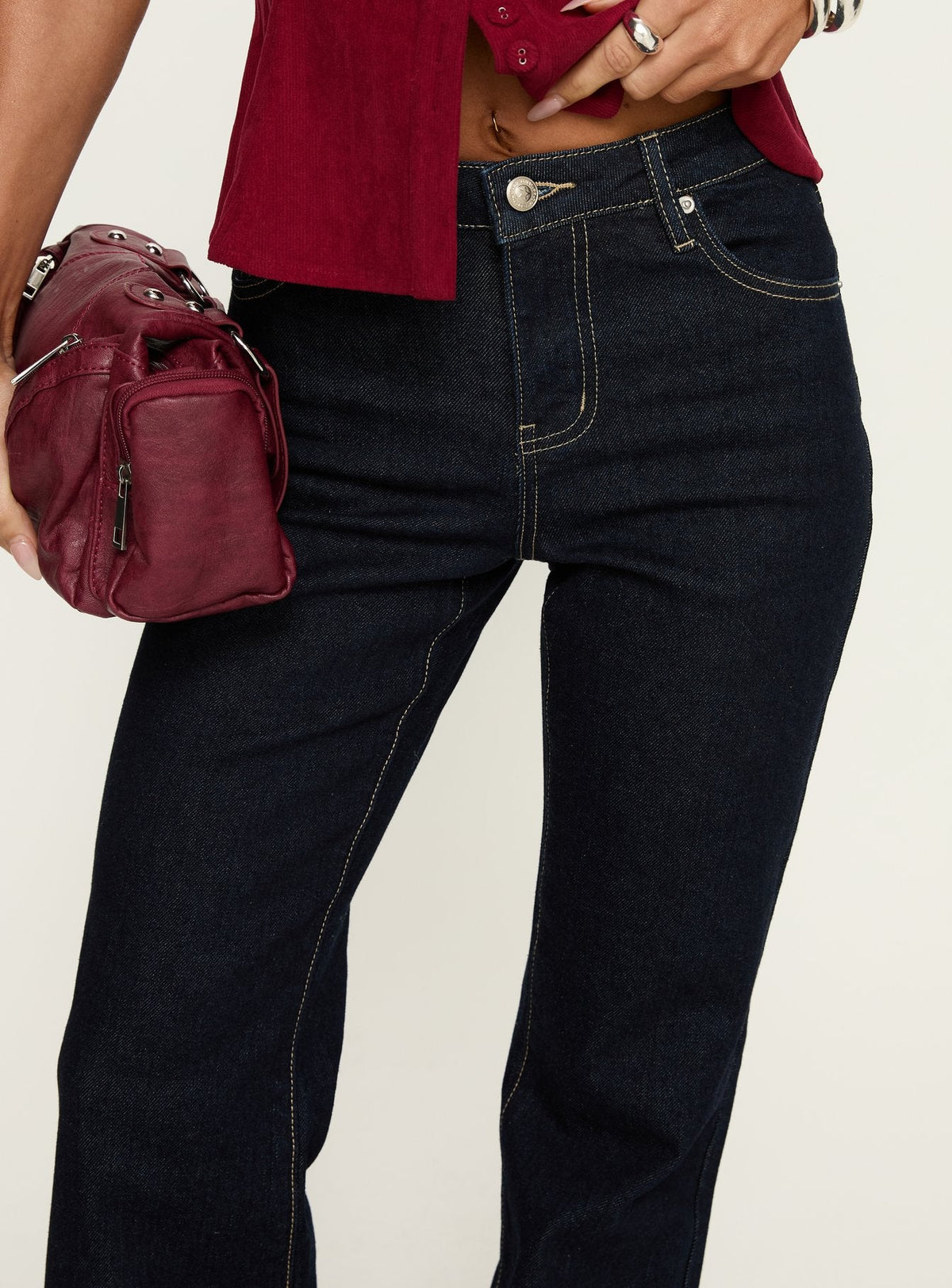 Magic Mirror Mid Rise Bootleg Jeans Raw Indigo