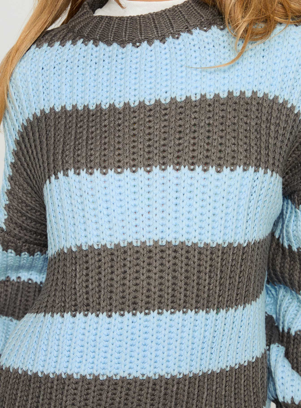 Starry Night Knit Sweater Blue Stripe