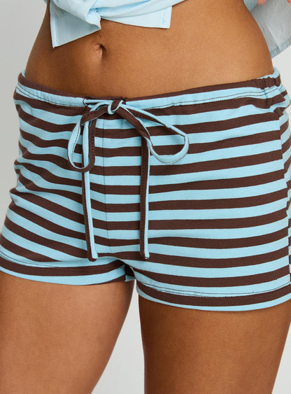 Kourt Bloomer Shorts Chocolate Sea Stripe