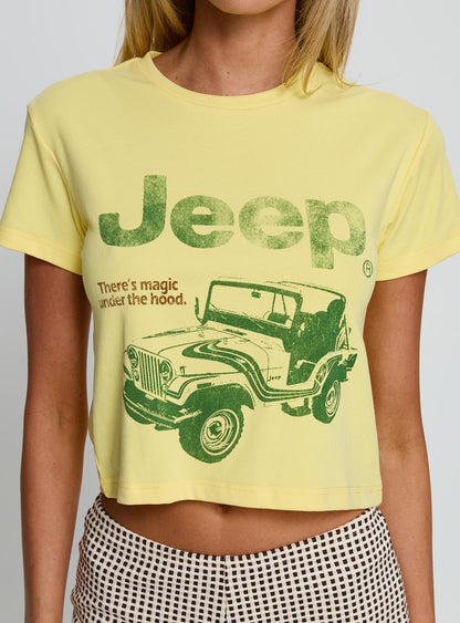 Jeep Girl Graphic Top Yellow