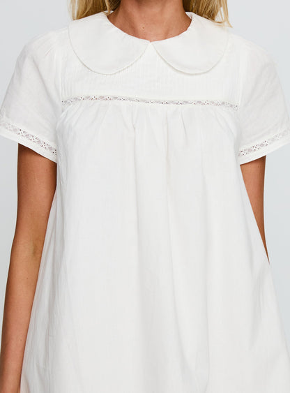 Bethanne Babydoll Mini Dress White