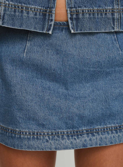 Stefenie Denim Skort Mid Wash